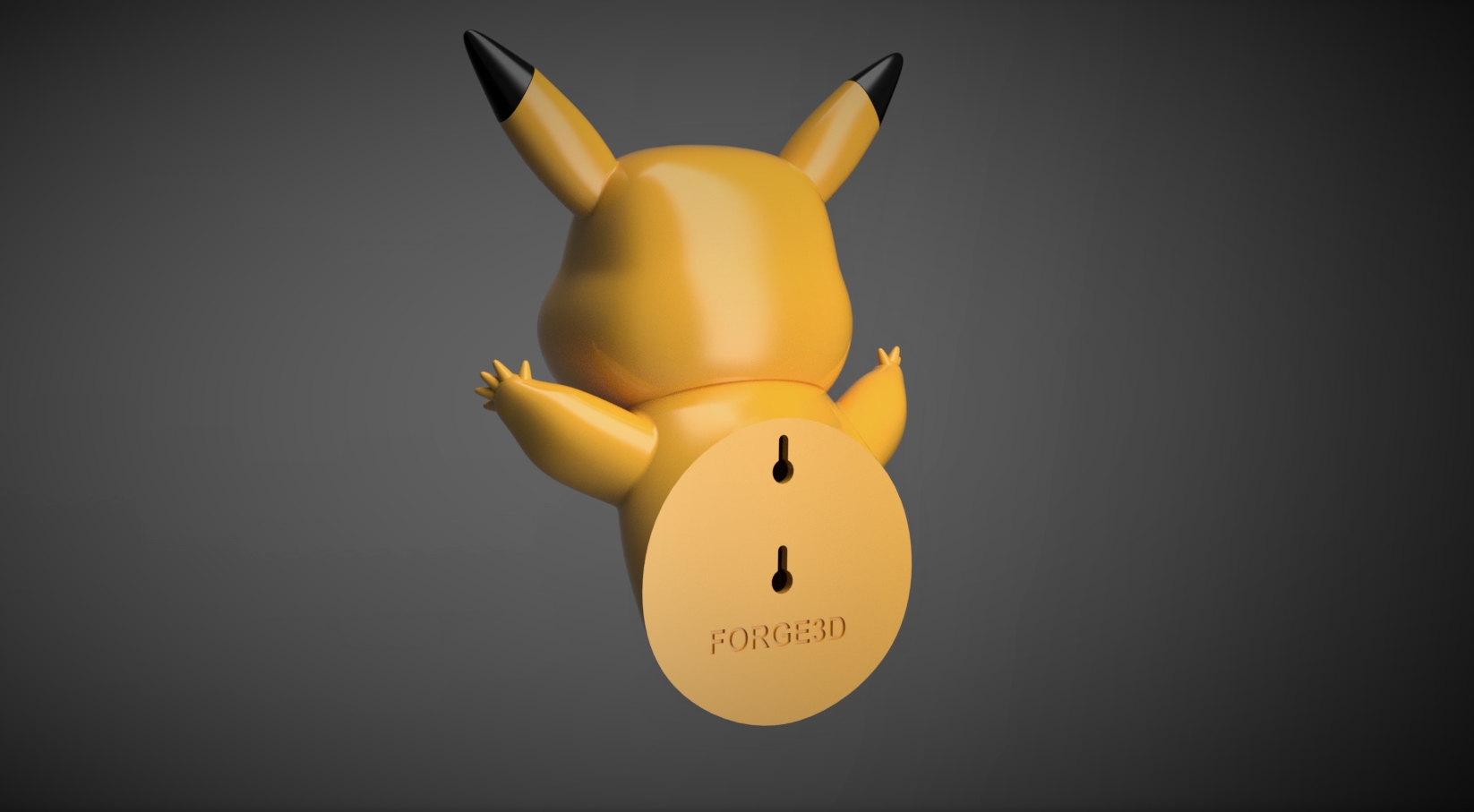 皮卡丘 壁挂3D打印模型