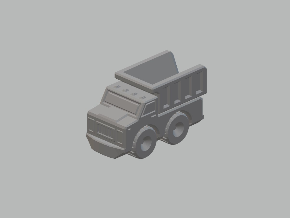 玩具自卸卡车3D打印模型