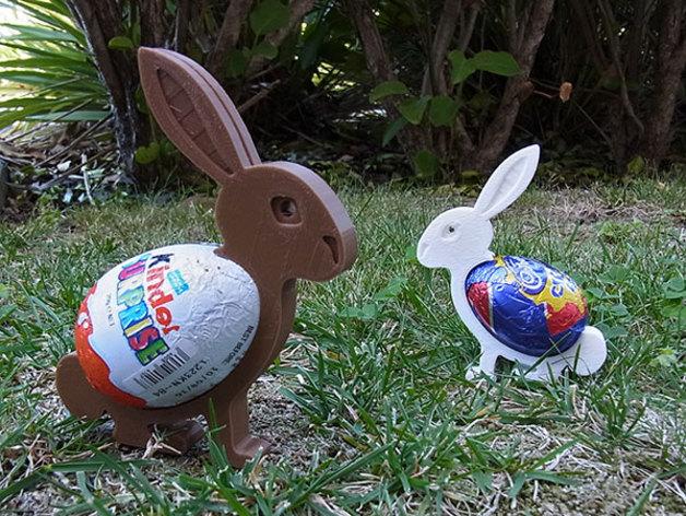 兔子造型 复活节鸡蛋架3D打印模型