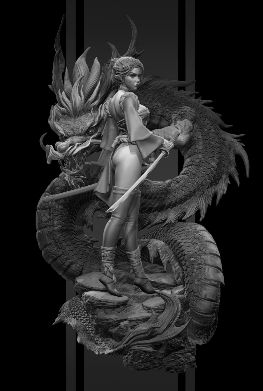 龙之女刺客3D打印模型