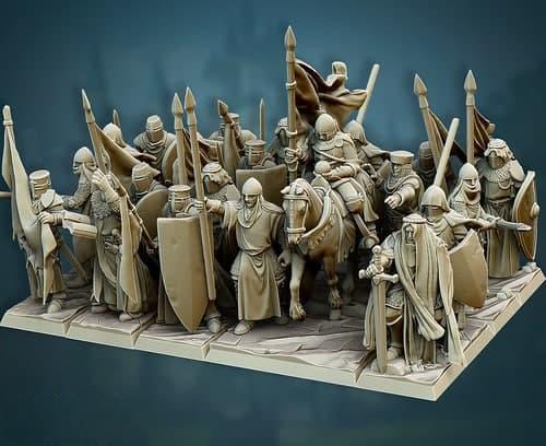中世纪士兵群像3D打印模型