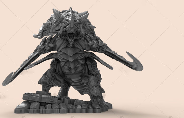 星际争霸  猛犸 ultralisk3d打印模型