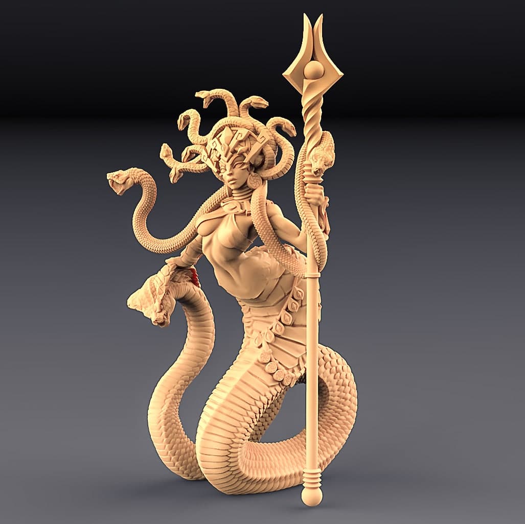 美杜莎与蛇3D打印模型