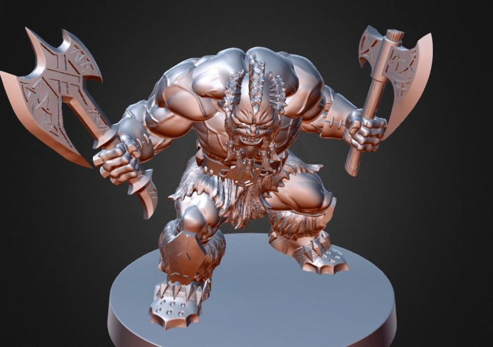 矮人狂战士3D打印模型
