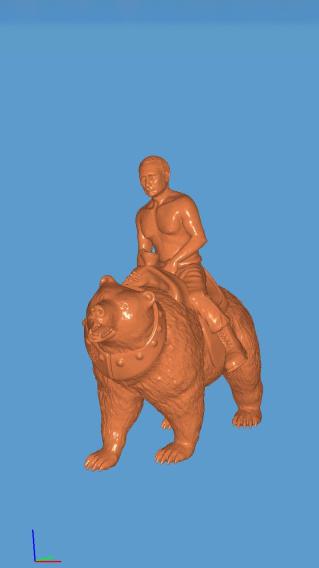 普京骑熊3D打印模型