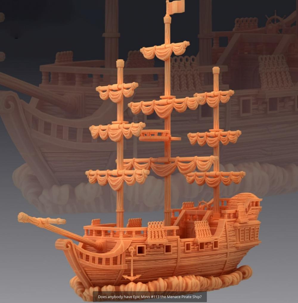 海盗船3D打印模型