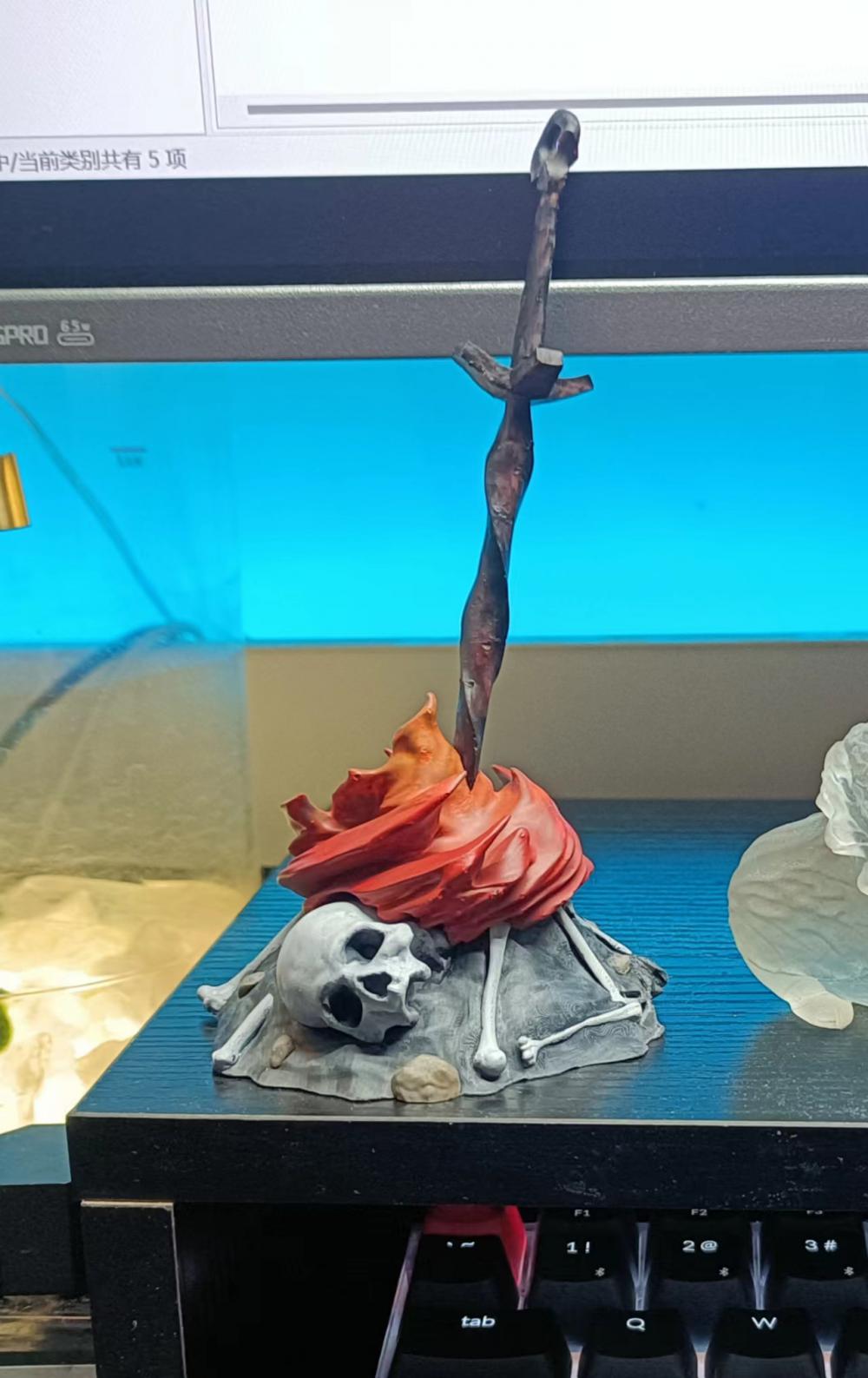 黑魂螺旋剑 篝火3D打印模型