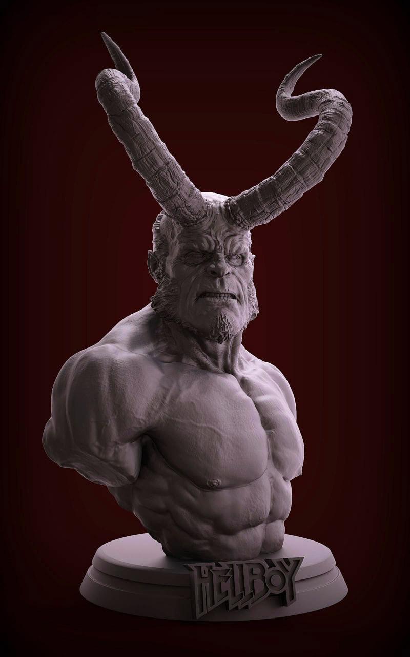 地狱男爵 胸雕3D打印模型