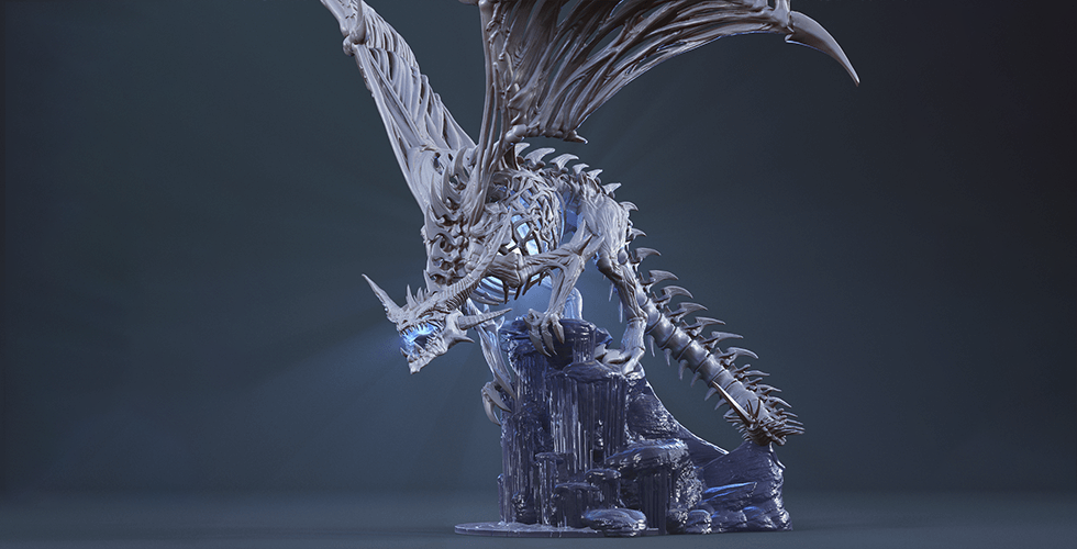 魔兽世界 冰霜巨龙3D打印模型