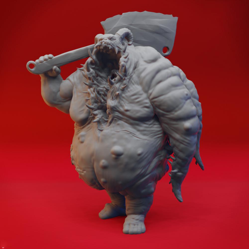 末日变异僵尸屠夫怪物3D打印模型