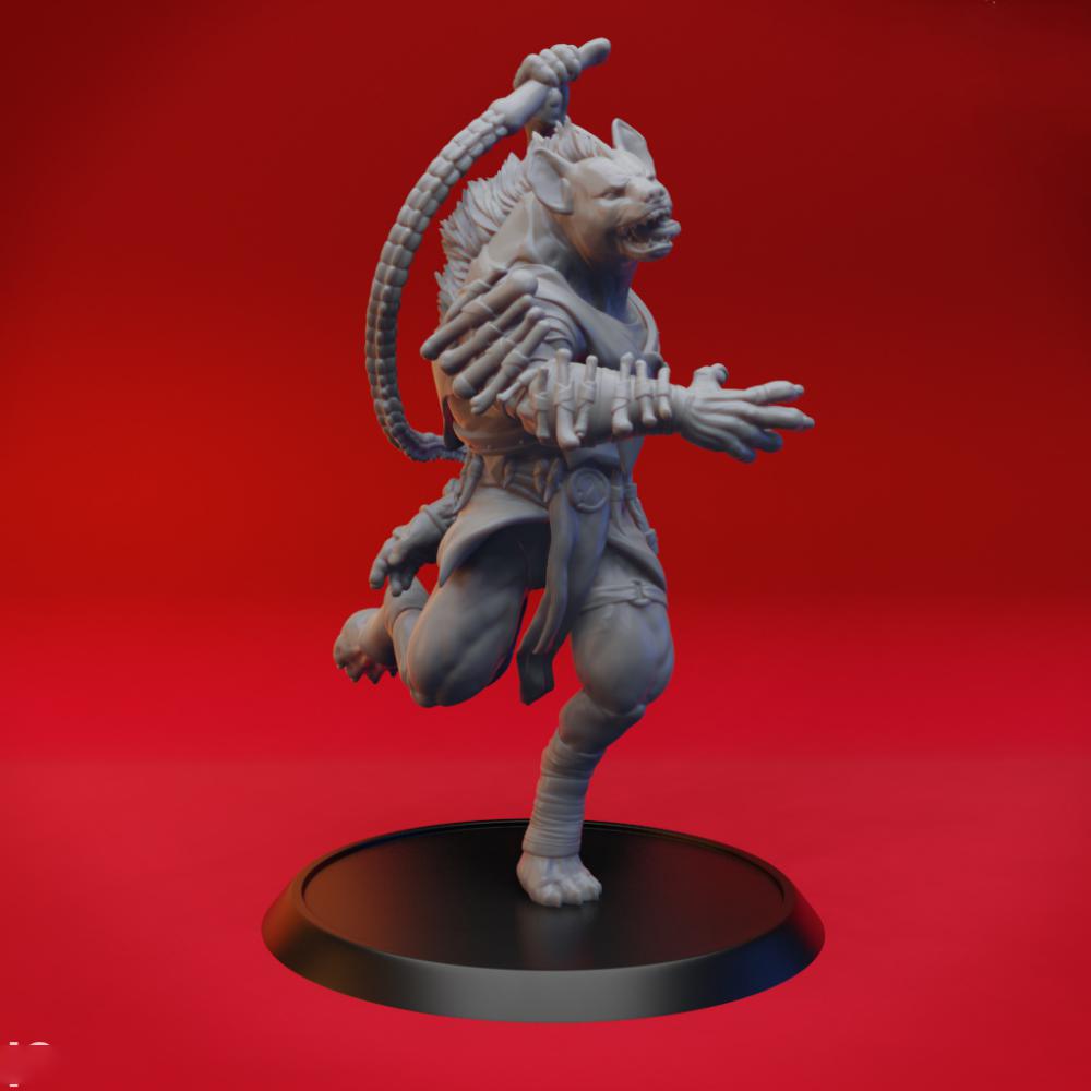 末日变异兽人鬣狗兵3D打印模型