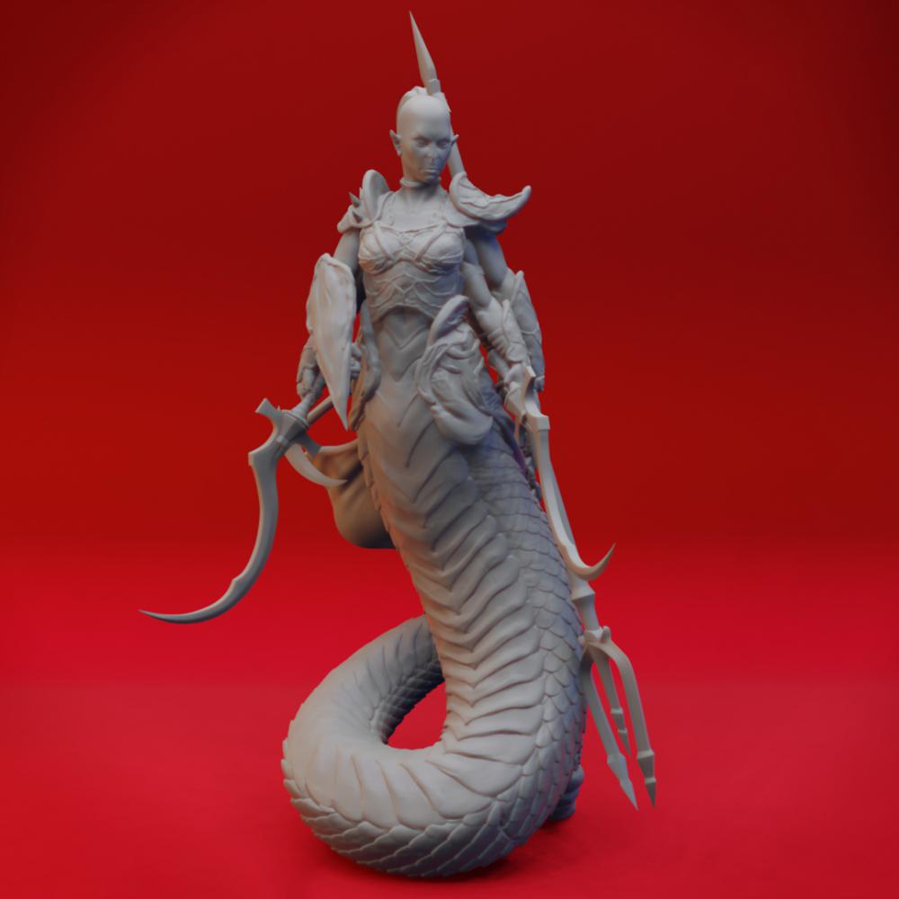 六臂蛇魔3D打印模型