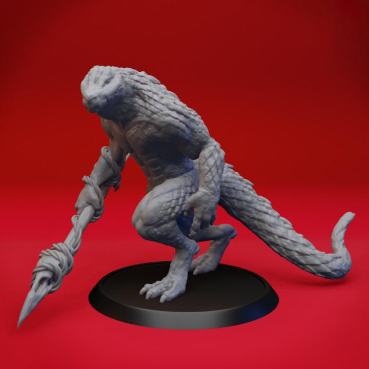 末日变异蜥蜴人3D打印模型