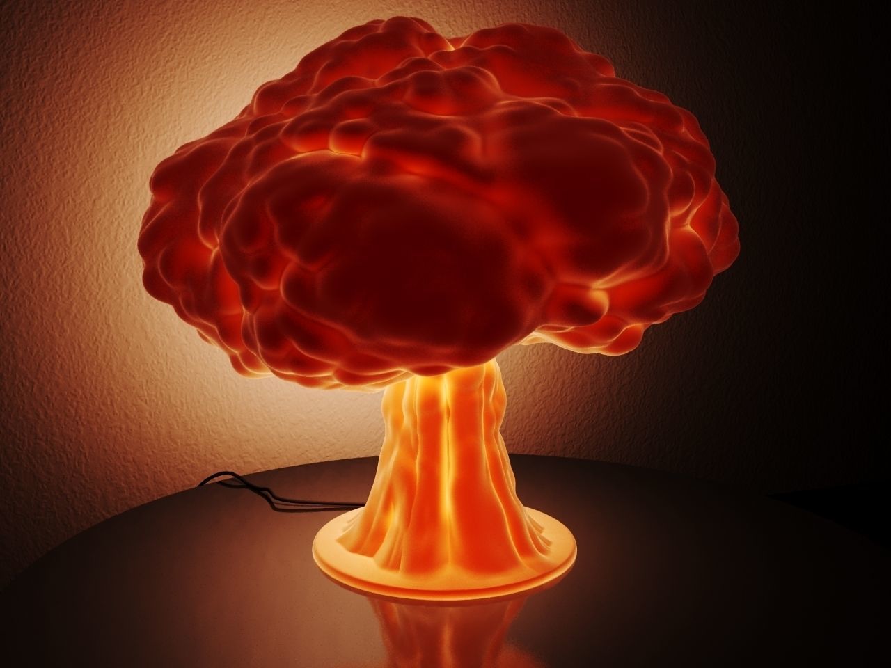 核爆炸台灯3D打印模型
