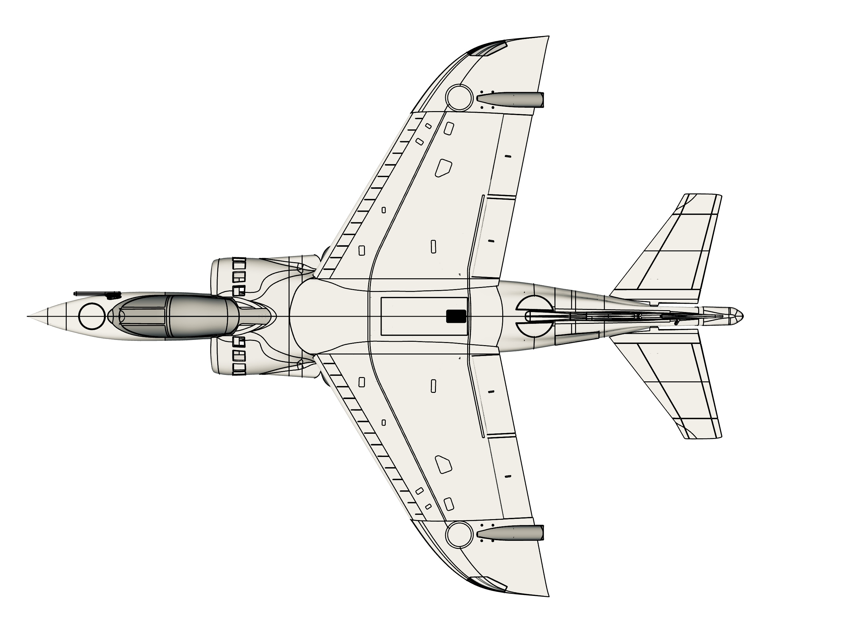 AV8A海鹞 90涵道 可以垂起3D打印模型