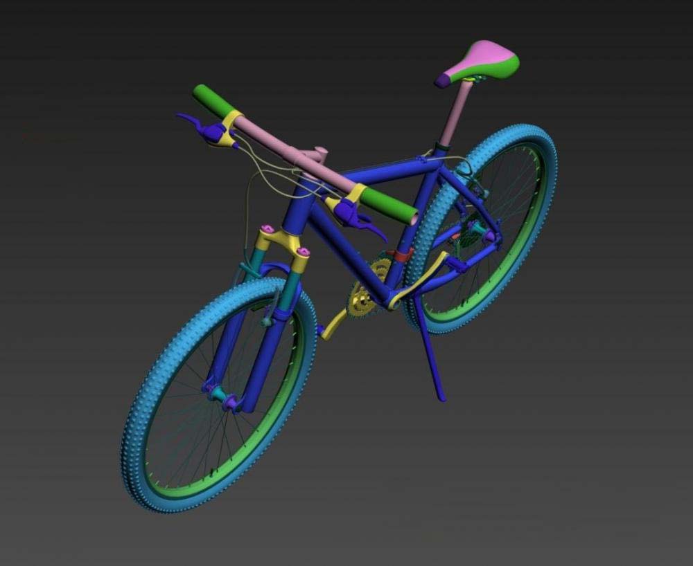 山地自行车3D打印模型