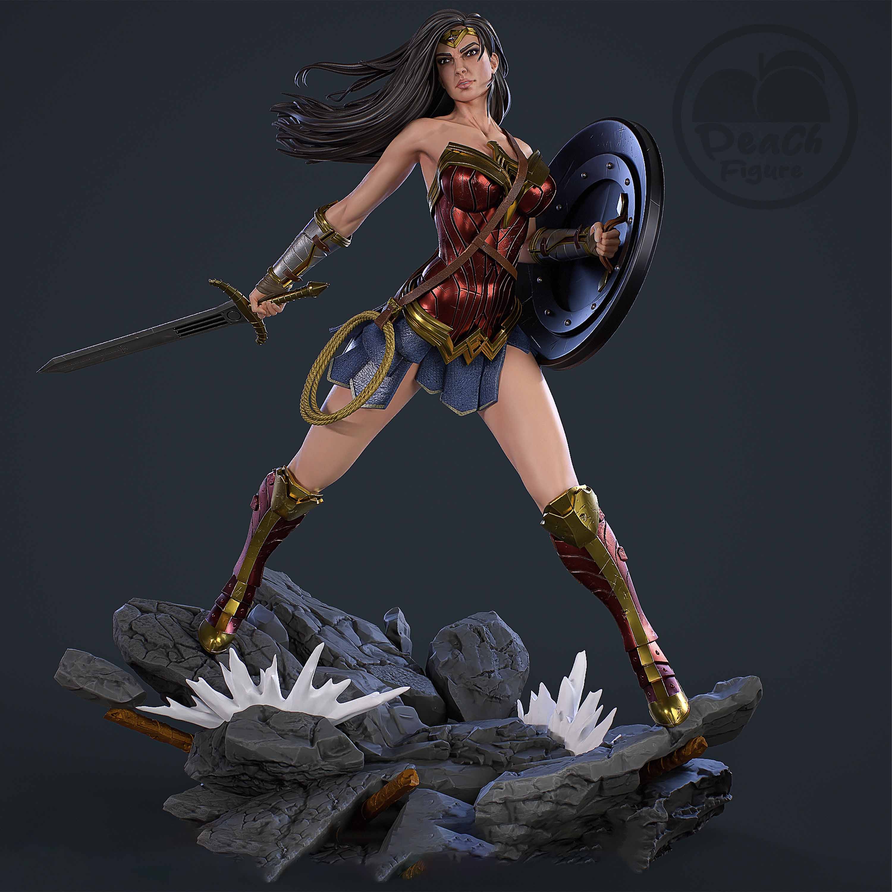 神奇女侠 超级英雄3D打印模型