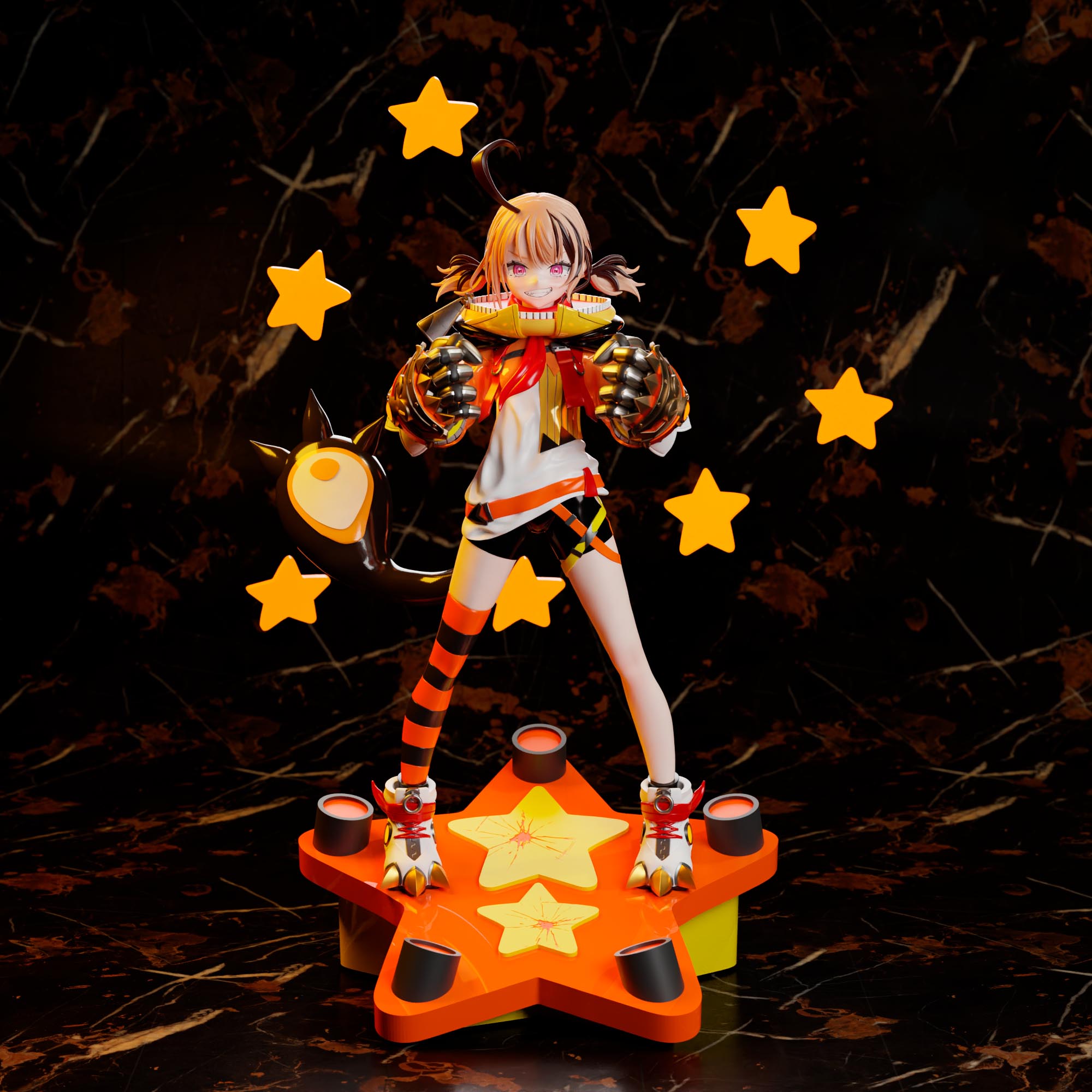 琪琪·沐林 虚拟主播3D打印模型