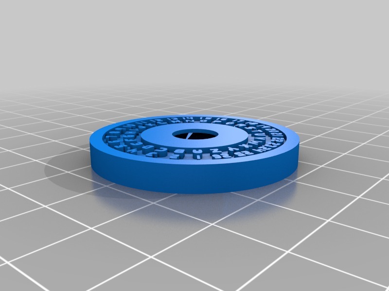 磁盘解码器环3D打印模型