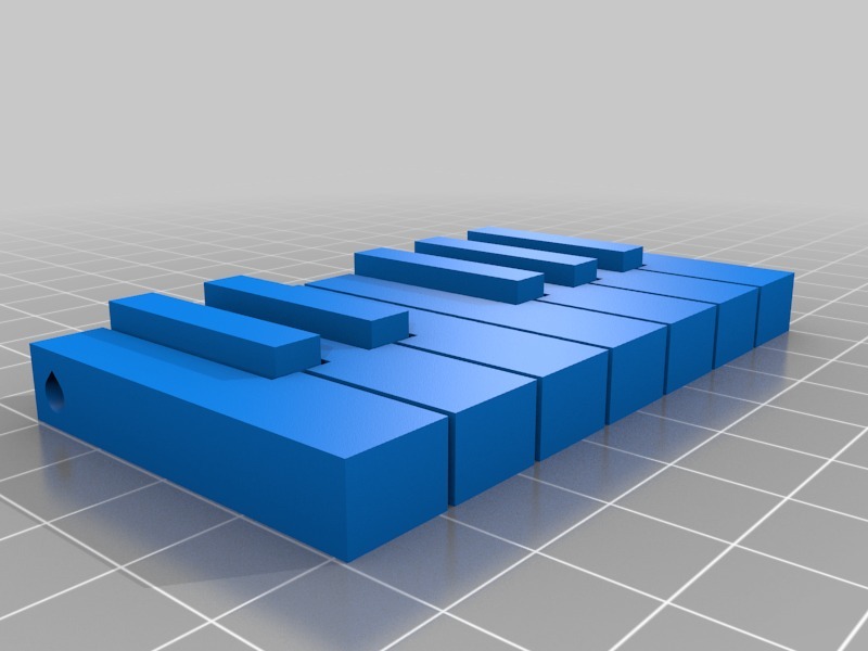 钢琴键3D打印模型