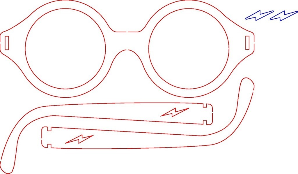 哈利波特眼镜3D打印模型