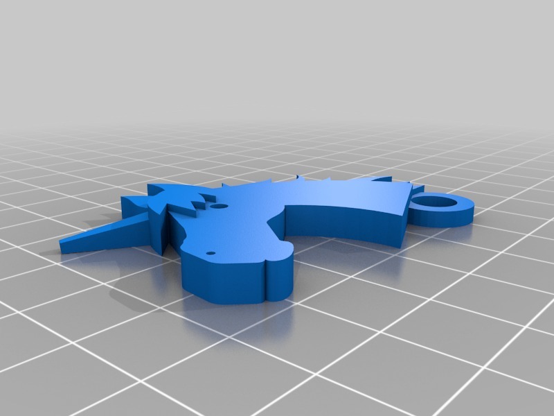 独角兽钥匙扣3D打印模型