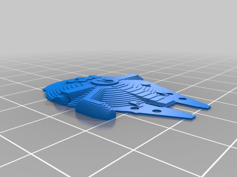 千年猎鹰钥匙扣3D打印模型