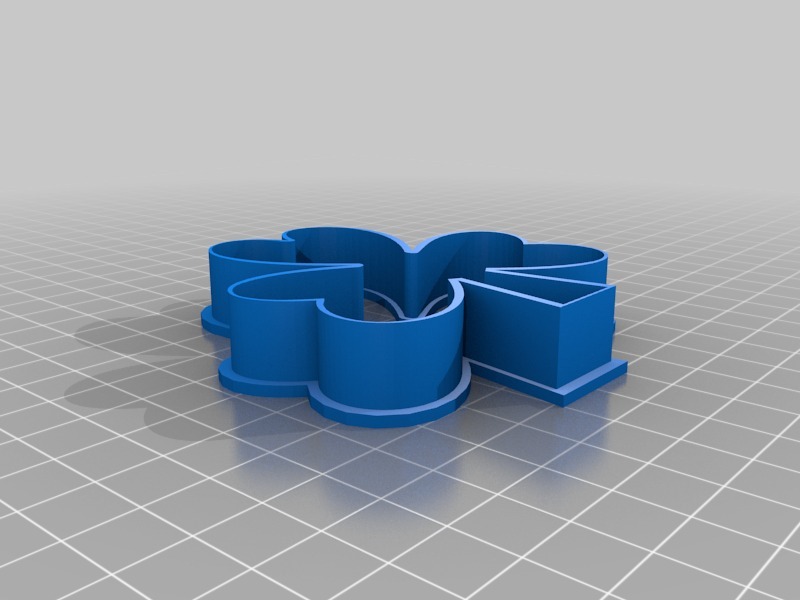 三叶草饼干模具3D打印模型