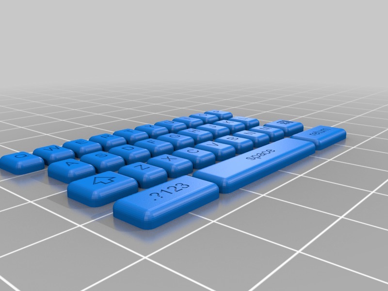 物理键盘3D打印模型