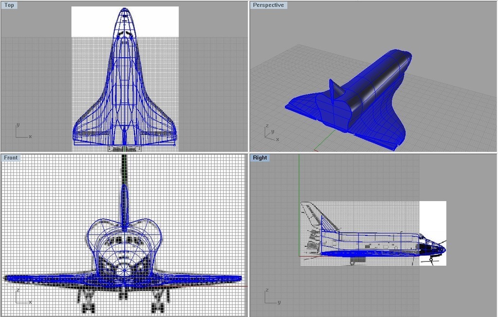航天飞机轨道飞行器3D打印模型