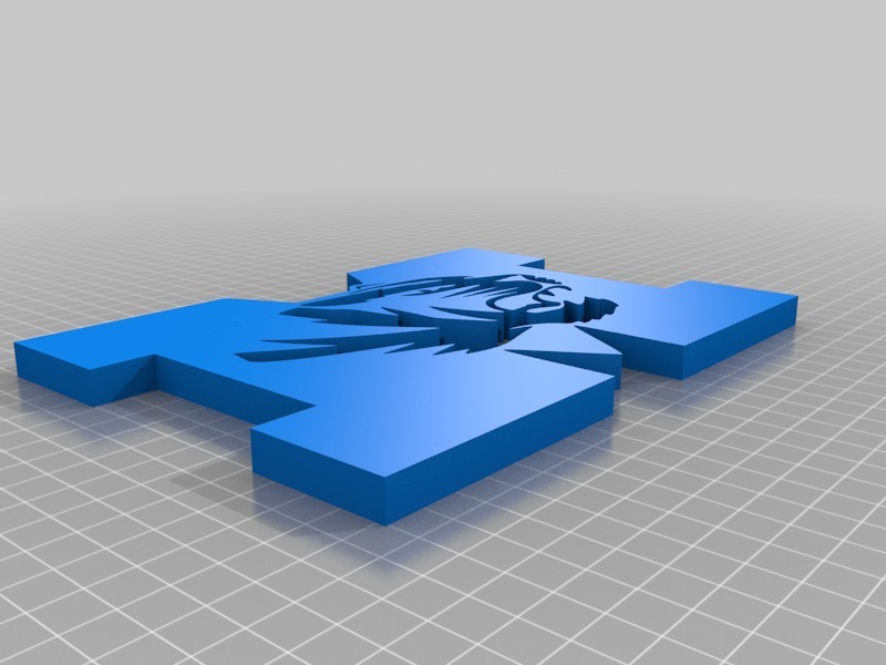 密苏里大学老虎牌匾3D打印模型