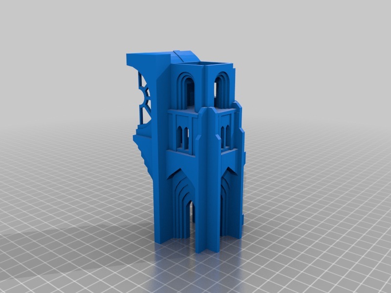 哥特式教堂建筑3D打印模型