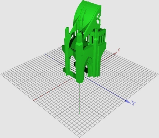 哥特式教堂建筑3D打印模型