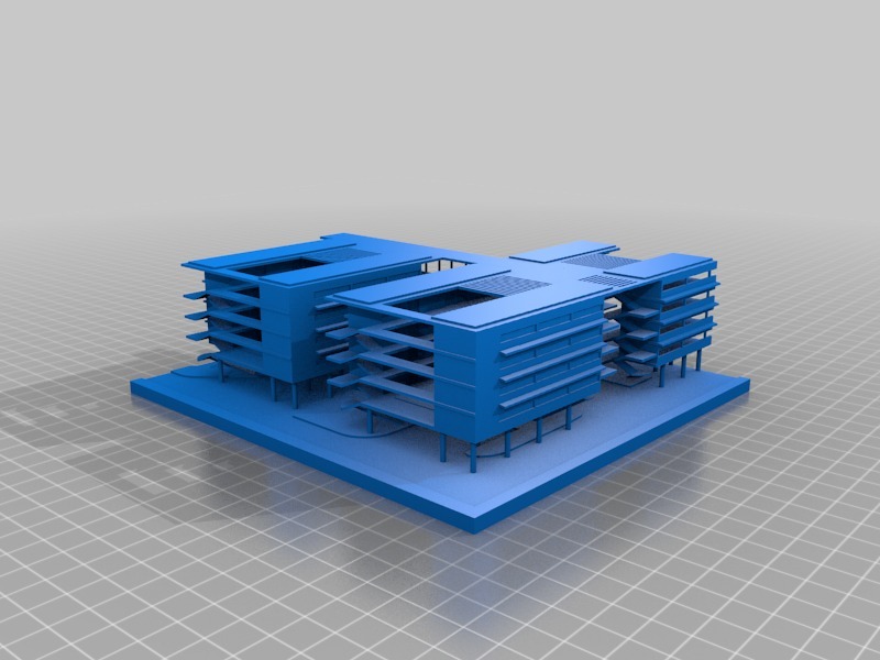 法国学校建筑沙盘3D打印模型