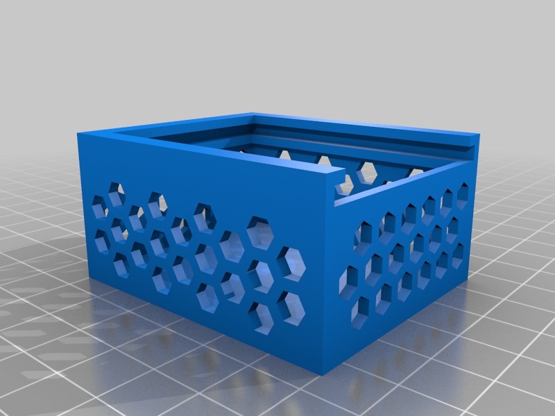 带六角孔的收纳盒3D打印模型