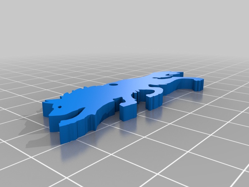 狼形钥匙扣3D打印模型