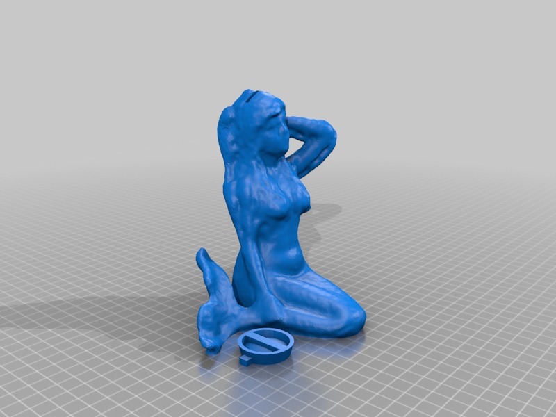 小美人鱼存钱罐3D打印模型