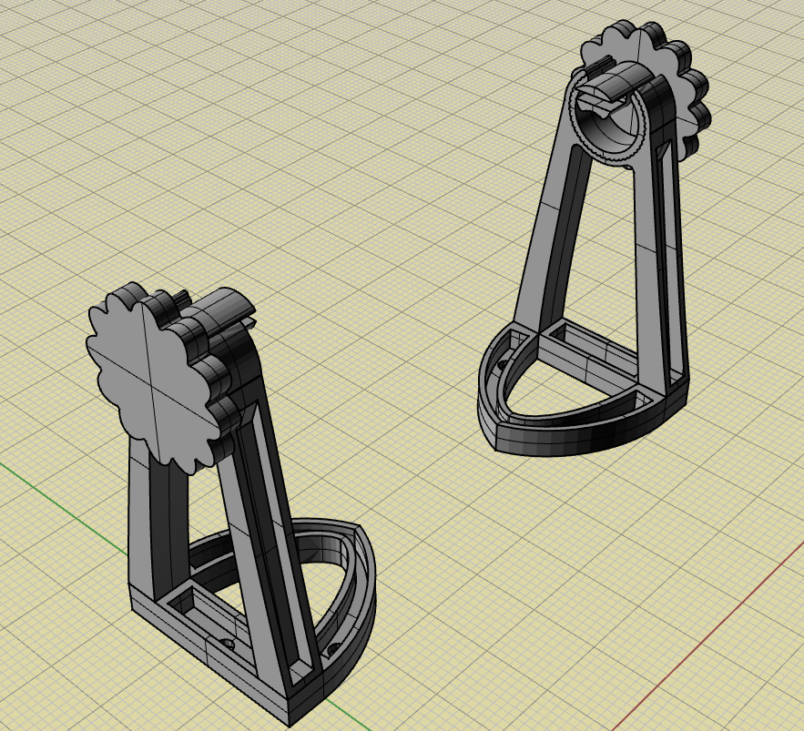 太阳能电池板夹具和把手3D打印模型