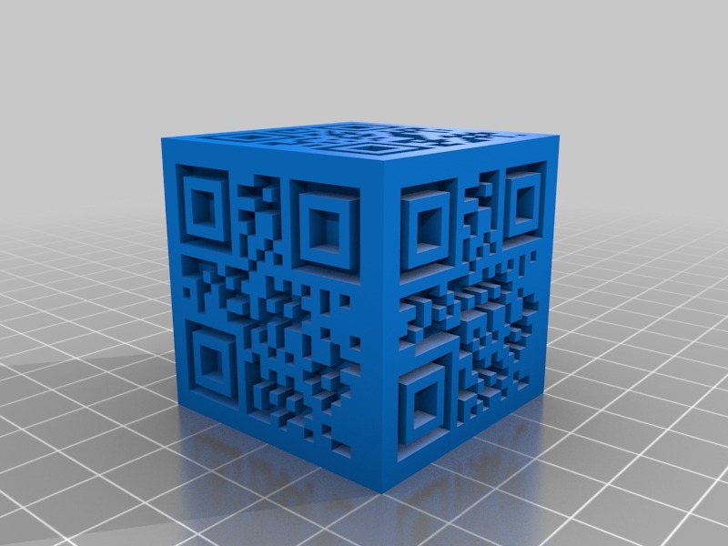 二维码骰子3D打印模型