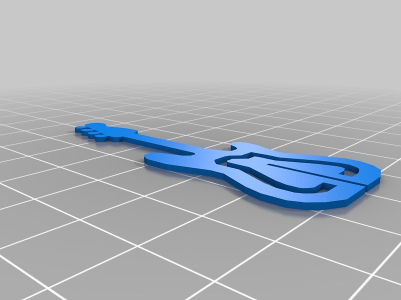 吉他形状回形针3D打印模型