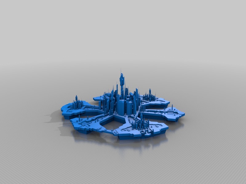 亚特兰蒂斯市3D打印模型