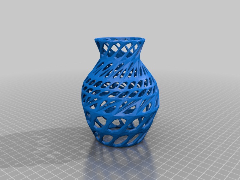 镂空扭曲花瓶3D打印模型