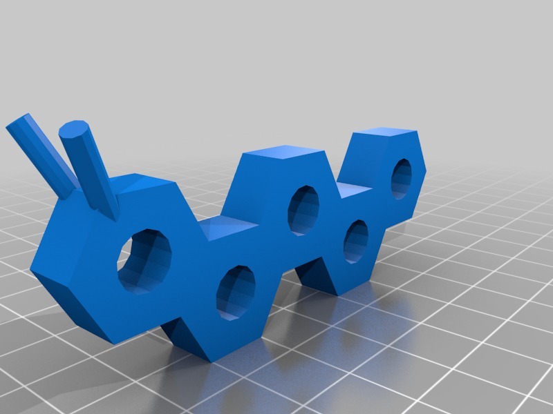 六角形螺母焊接毛毛虫3D打印模型