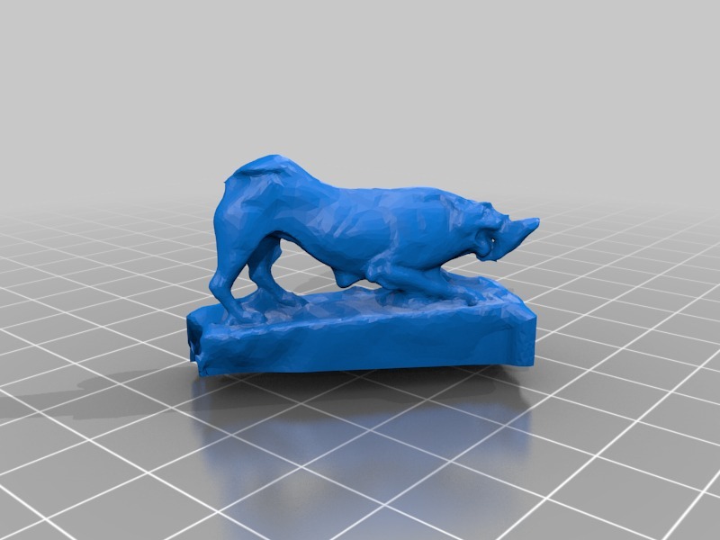 狮子的大理石雕像3D打印模型
