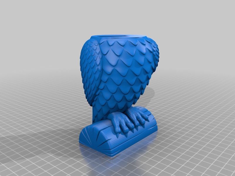 猫头鹰雕塑3D打印模型