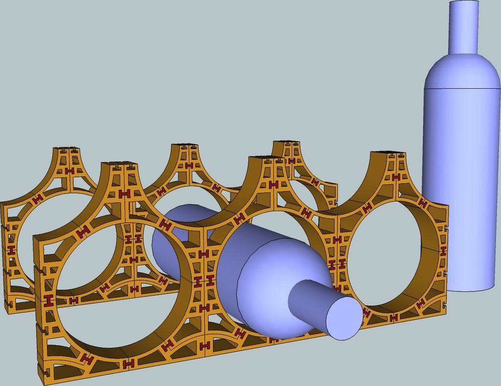 红酒酒架3D打印模型