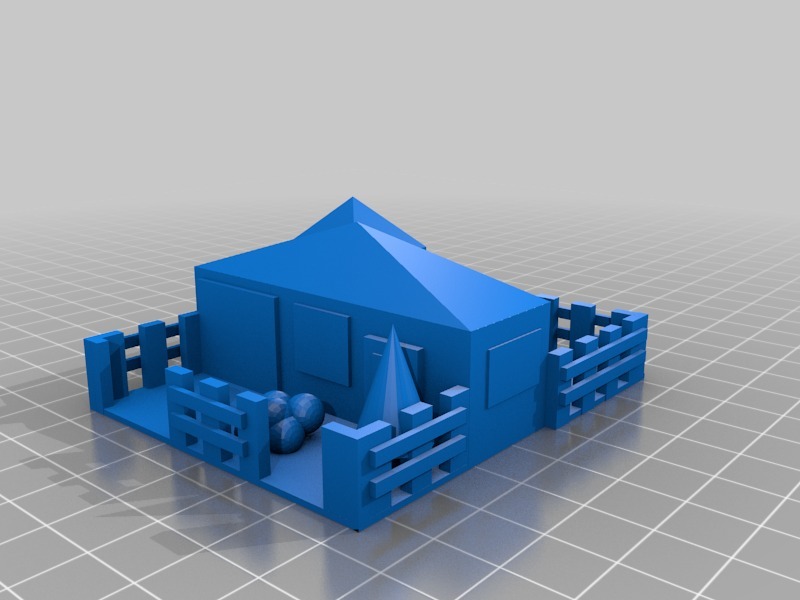 避暑别墅3D打印模型