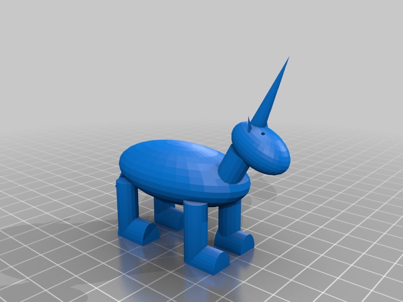 独角兽玩偶3D打印模型