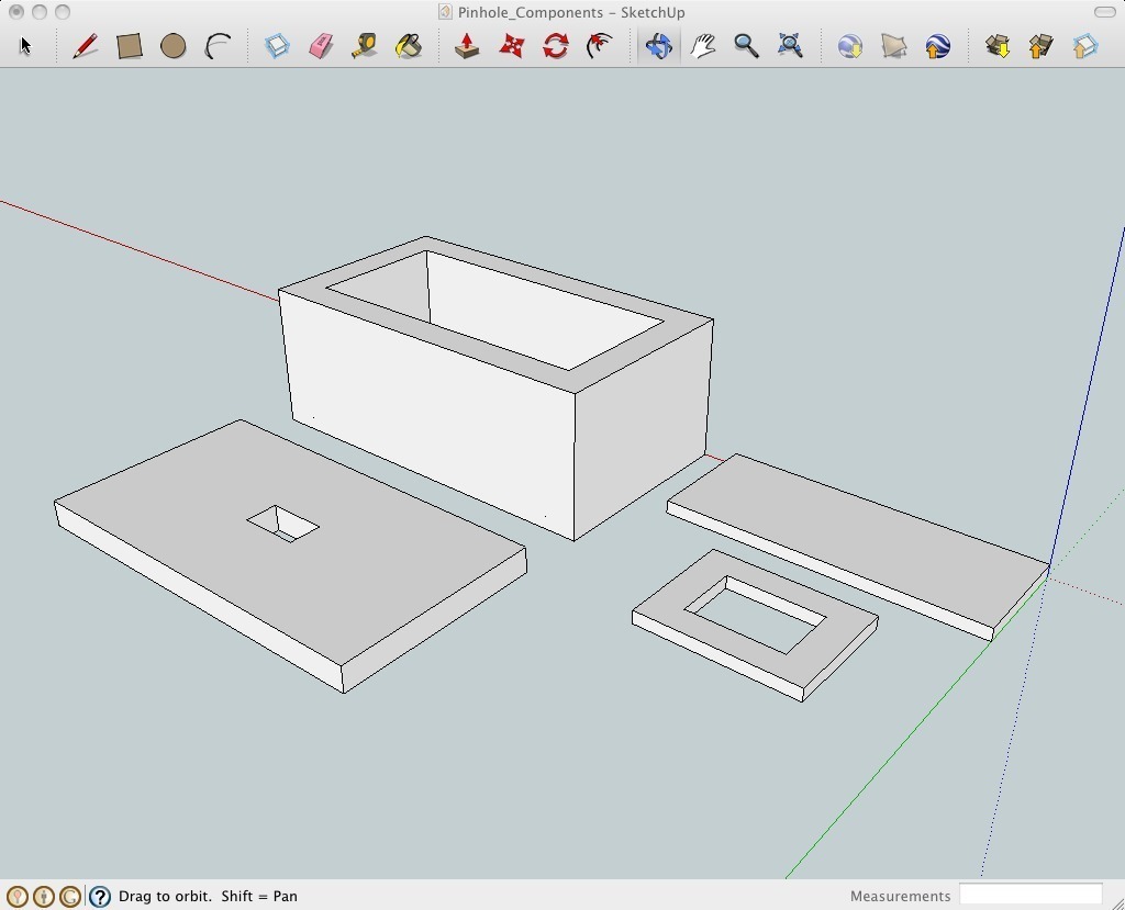 针孔相机组件3D打印模型