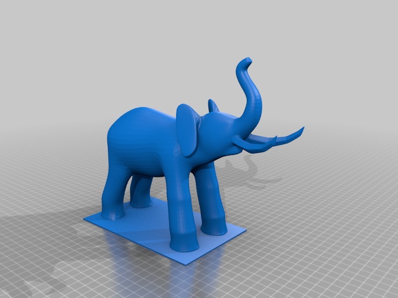 大象雕塑3D打印模型